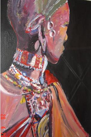 Masai Frau (37x56)
